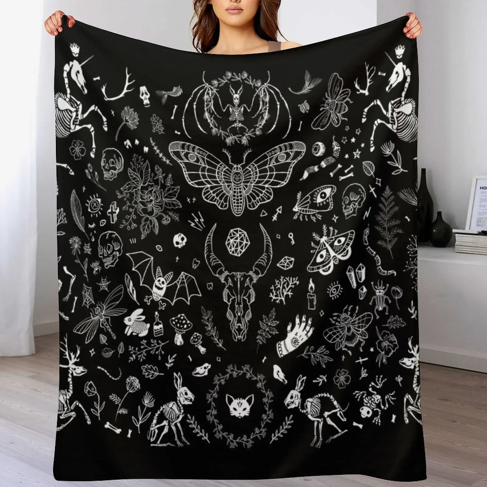 

Gothic tapestry Throw Blanket Loose Sofa Summer Blankets