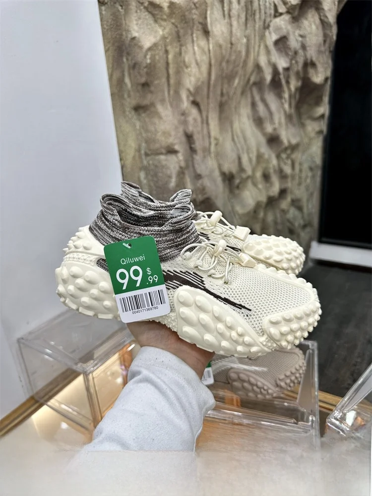 

Мужские спортивные скалолазные кроссовки с нескользящей резиновой подошвой на восемь шипах, верх из материала Fly Knit, повседневная модная обувь для весны и лета, для активного отдыха