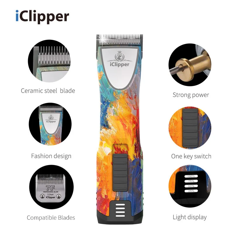 IClipper-Max1 Tagliacapelli per animali grandi Kit per toelettatura per cani e gatti Tagliacapelli Trimmer