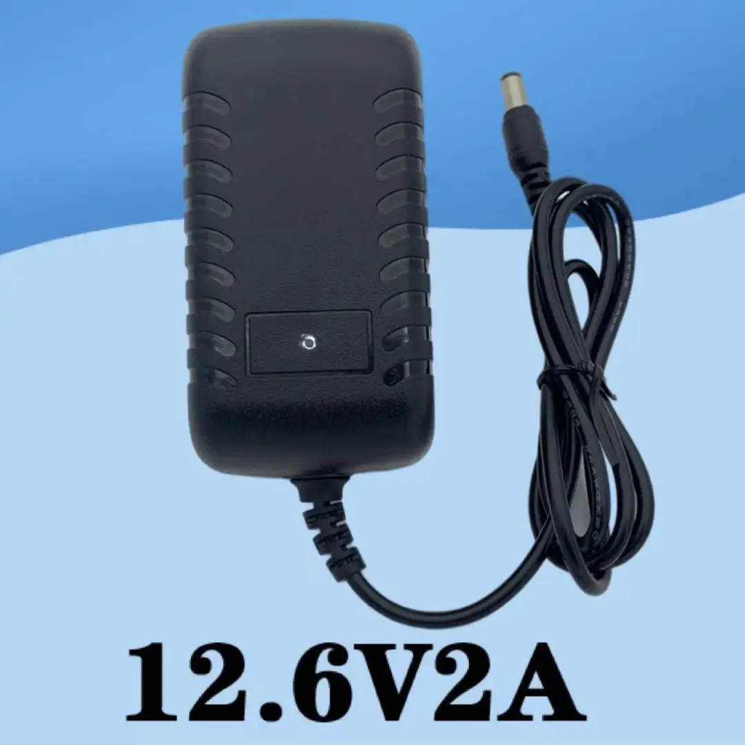 Pengisi daya baterai Lithium 12.6V 3A, 3 seri baterai Lithium 12V DC pengisi daya baterai 5.5X2.5mm + kabel daya AC 50/60Hz