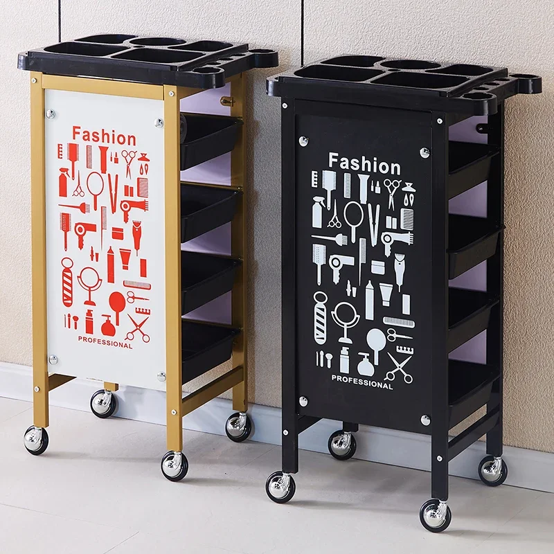

Japanese Style Storable Trolley Barber Shop Originality Multifunctional Trolley Modern Nail Salon Furniture Skjuta En Vagn HBSC