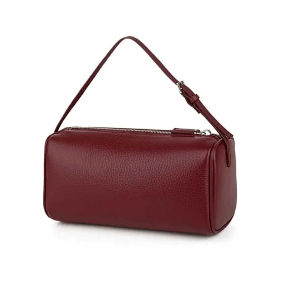 

Crossbody hobo purse for daily use, full-grained leather, black, adjustable strap and premium texture