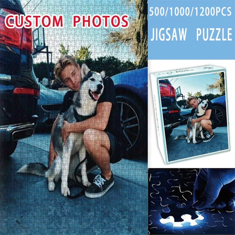 35/300/500/1000pcs Personalized Custom Photo Puzzle Couple Photos Assembling Picture