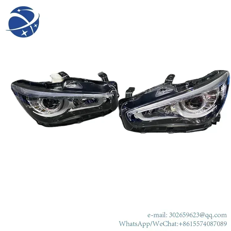 yyhc 2014-2018 Q60 Headlight Car Assembly Q70 LED  Lighting System  for Infiniti Q50  12V Dismantling Parts