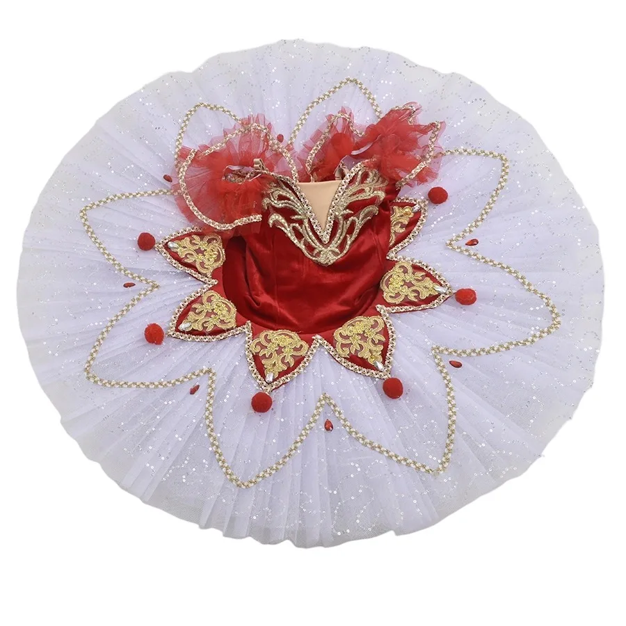 Romantisch Giselle-balletkostuum voor meisjes Fluweelachtige lange tulejurk met pofmouwen Koorballerina-outfit in pastelkleuren