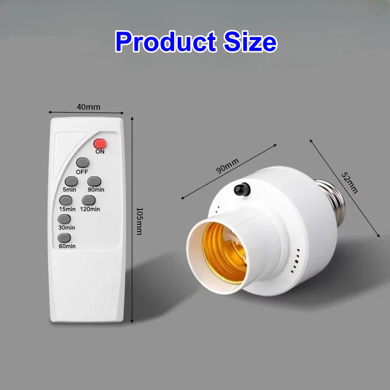 الذكية الأشعة تحت الحمراء للتحكم عن بعد LED امفولدر AC85-265V العالمي الموقت E27 لمبة المقبس سهلة التركيب للمنزل الممر المرآب #6