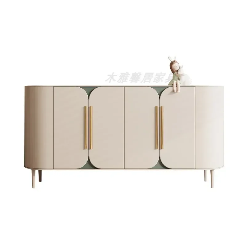 Italian Style Light Luxury Entrance Cabinet Simple Home Dining Cabinet Post-Modern Living Room Side Cabinet