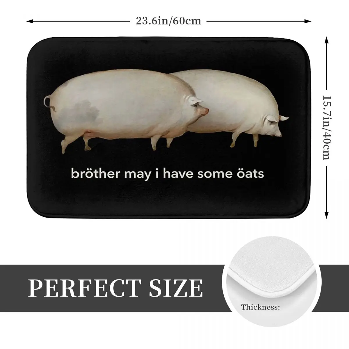 Brother May I Have Some Oats, Classic Mem Doormat Kitchen Entrance Home Floor Mat Anti-slip Carpet Rug for Room Footpad Mats