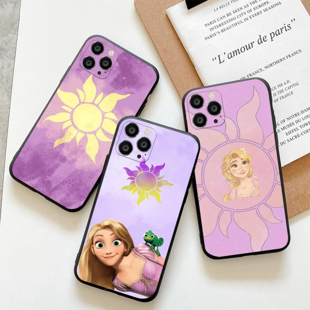 Soft Case For iPhone X XR 7 8 11 14 15 Plus Pro Max SD-59 Tangled Rapunzel