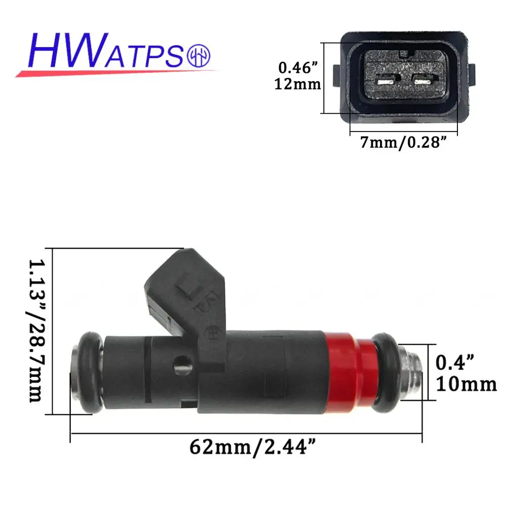 HWATPS 4 Pcs Good Quality Impedance Fuel Injector Nozzle VAZ20734 For Chevrolet Daewoo Lada Car Part 8067B0237938 VAZ 20734