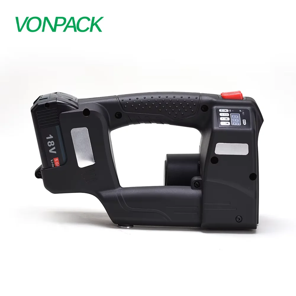 

VONPACK MV Electric Battery Powered Portable Handheld Manual PET Plastic Carton Box Strapping Double fusion Banding Tools