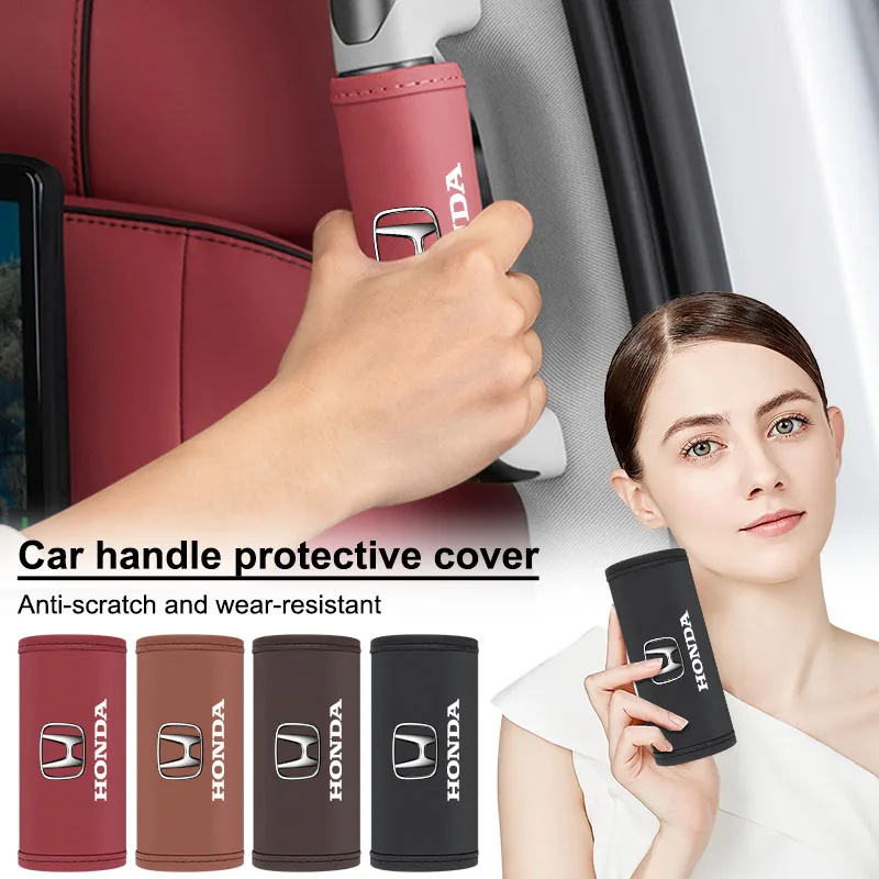 

Leather Car Roof Handle Protective Cover Interior Styling Accessories for Honda Civic Accord CRV Jazz City Odyssey Jade Vezel