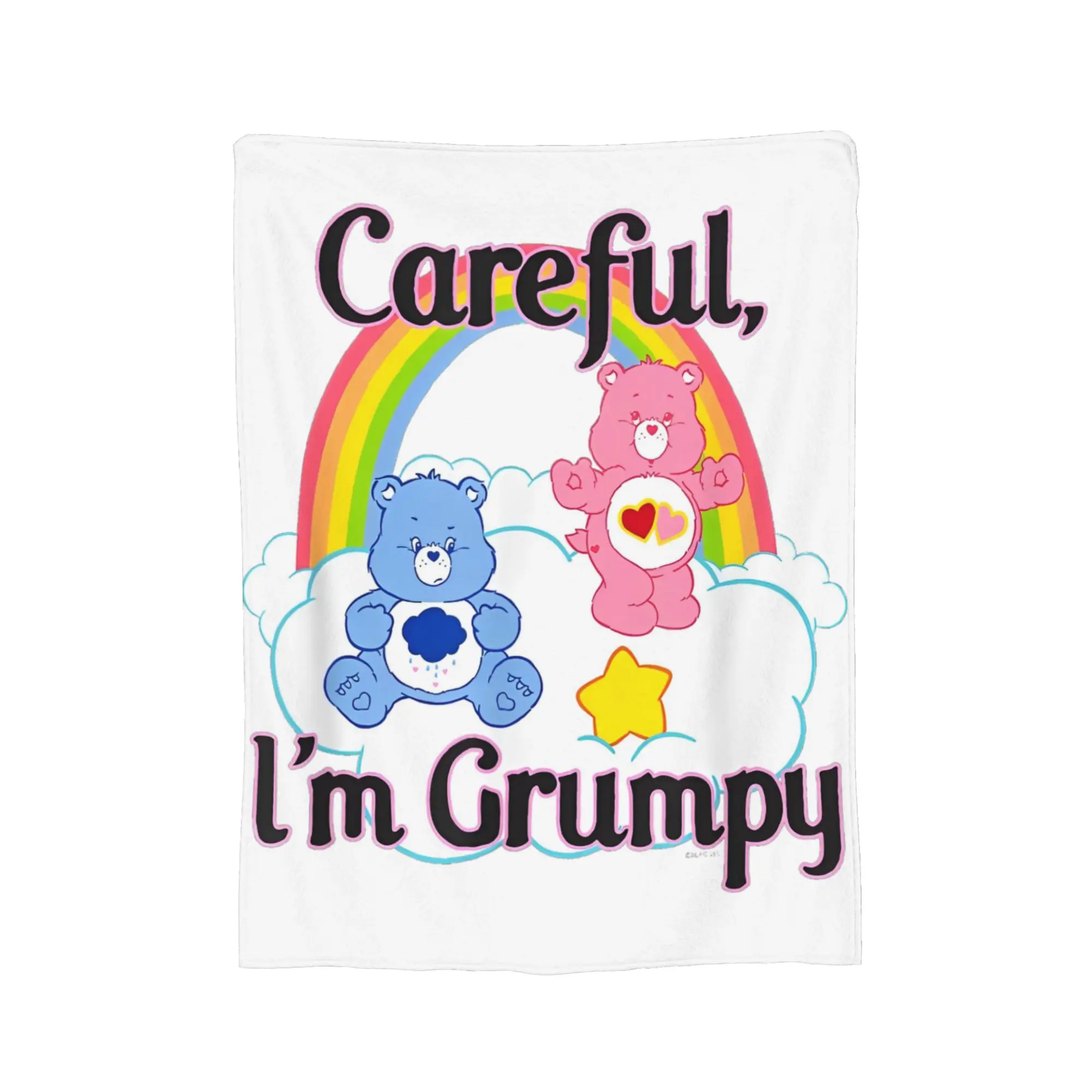 Care Bears Careful I'm Grumpy Coperta Decorazione in flanella Coperta calda multifunzione per biancheria da letto per auto domestica