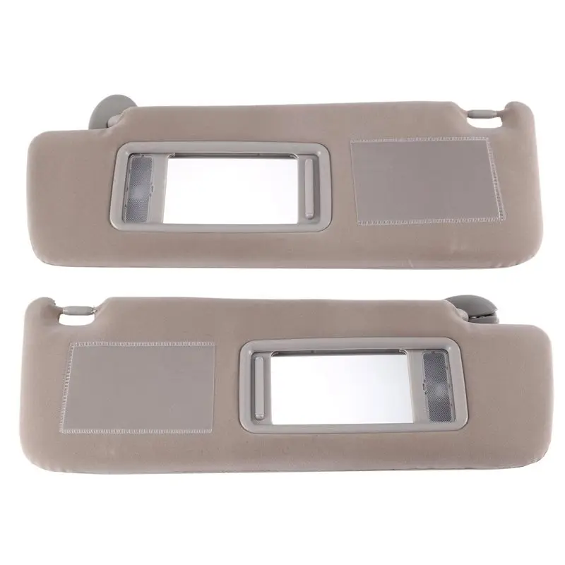 

1Pair Car Front Sunvisor Sun Visors With Mirrors & LED Lights Replacement Parts For TOYOTA LAND CRUISER J12 LC120 2002-2009