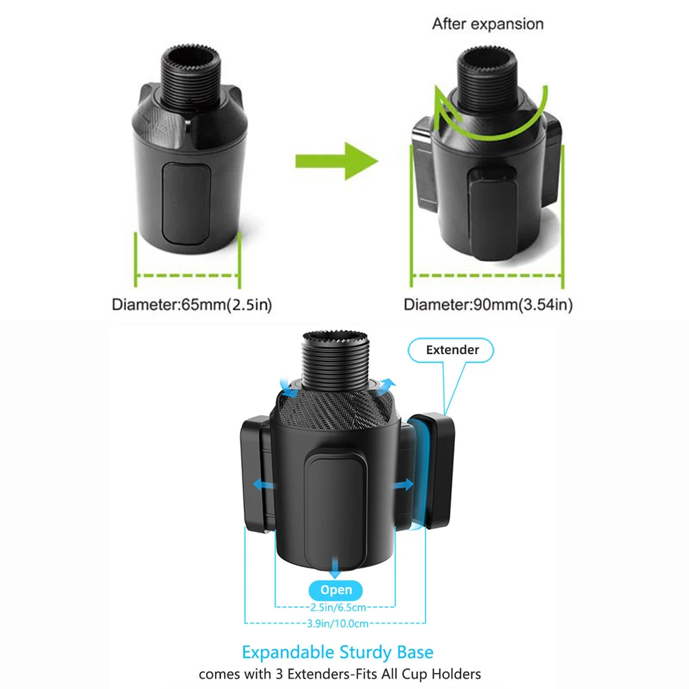 자동차 컵 거치대 트레이, 360 도 회전 트레이 테이블, 자동차 음식 테이블, 조정 가능한 음료 거치대, 자동차 액세서리