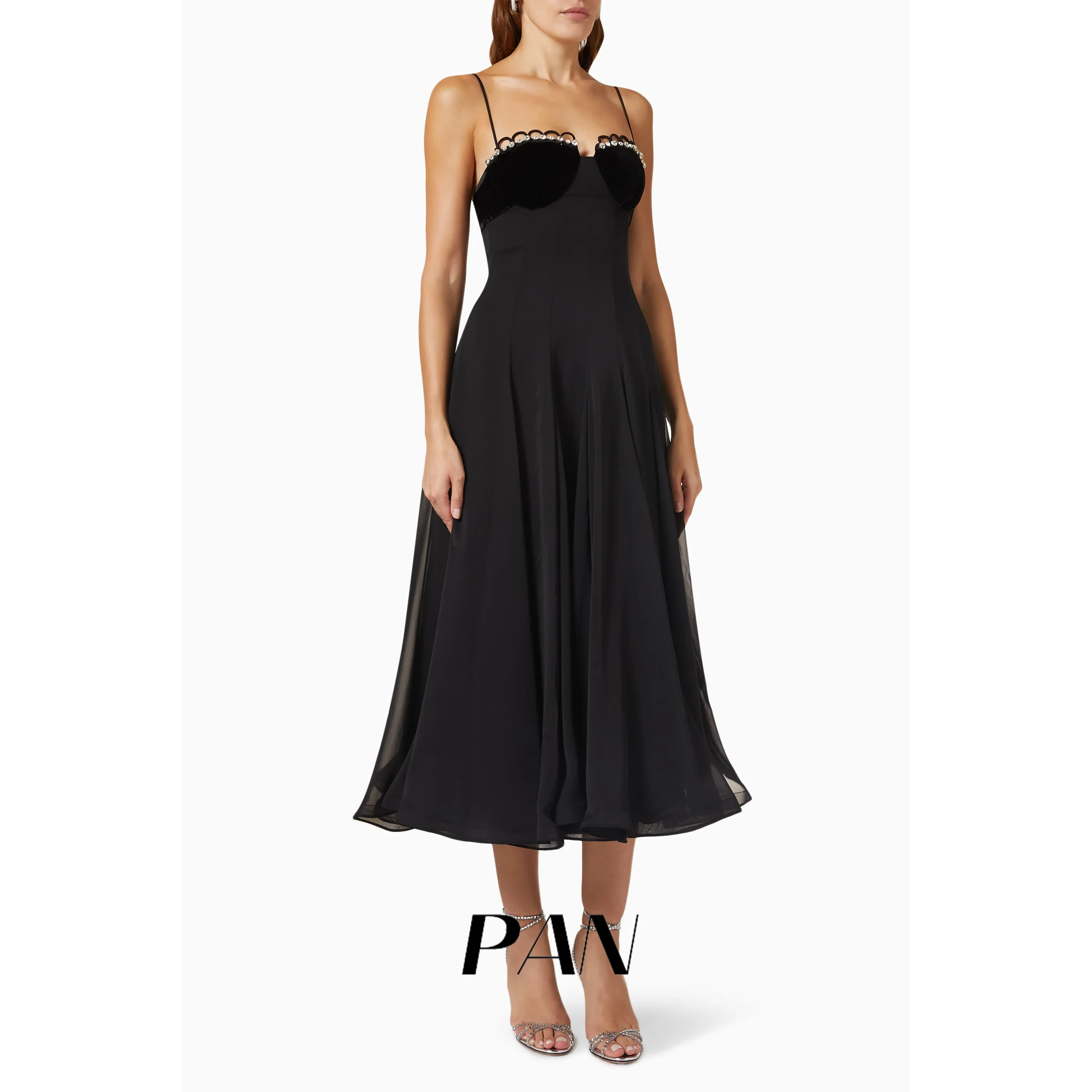 

Pan Customized Spaghetti Straps Special Occasions Dress Chiffon Formal Gowns Elegant Party Dresses Woman Dubai 2025