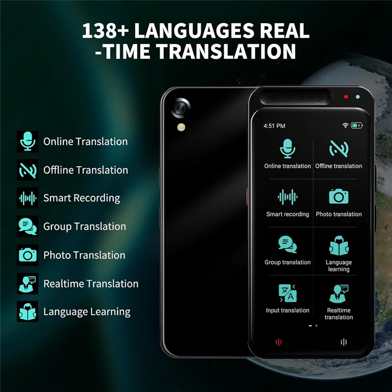 

M16K-Intelligent Language Online Translator, Real-Time Translation Of Multiple Languages, Portable Offline Translator