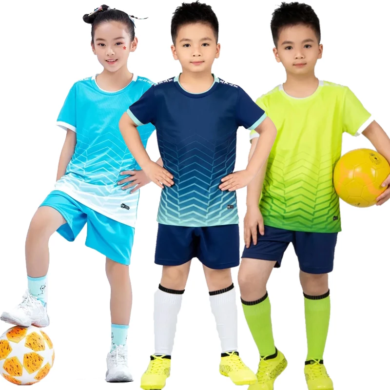 Kids Football Jersey Tracksuit Child Soccer Sports Uniforms Girls Boys Play Ball Sportswear Kits Vest Children Football Clothes