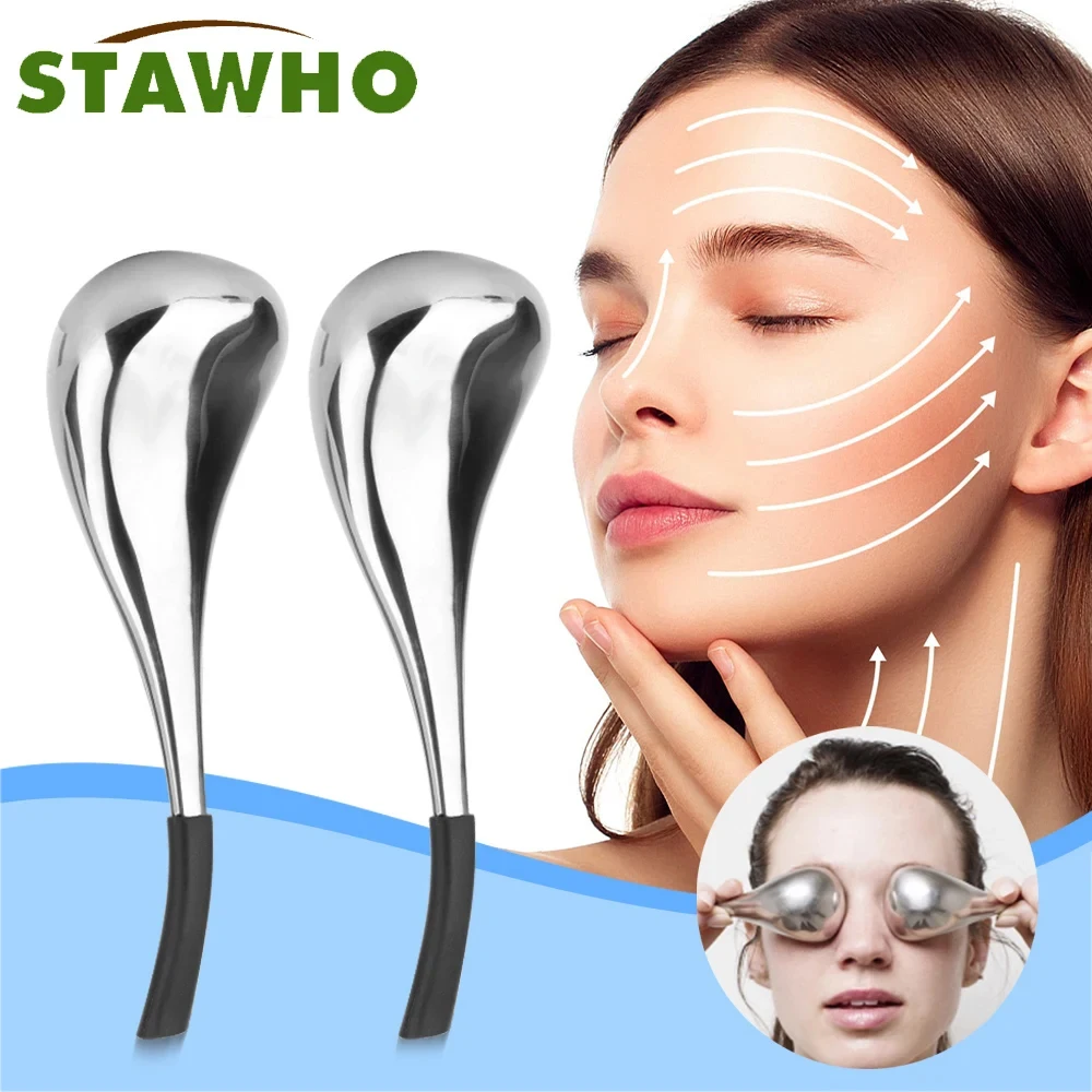 

1Pair Ice Globes Face Eyes Cryo Sticks Stainless Steel Beauty Facial Massager Cooling Rollers Skin Care Anti Wrinkles Lift Tool