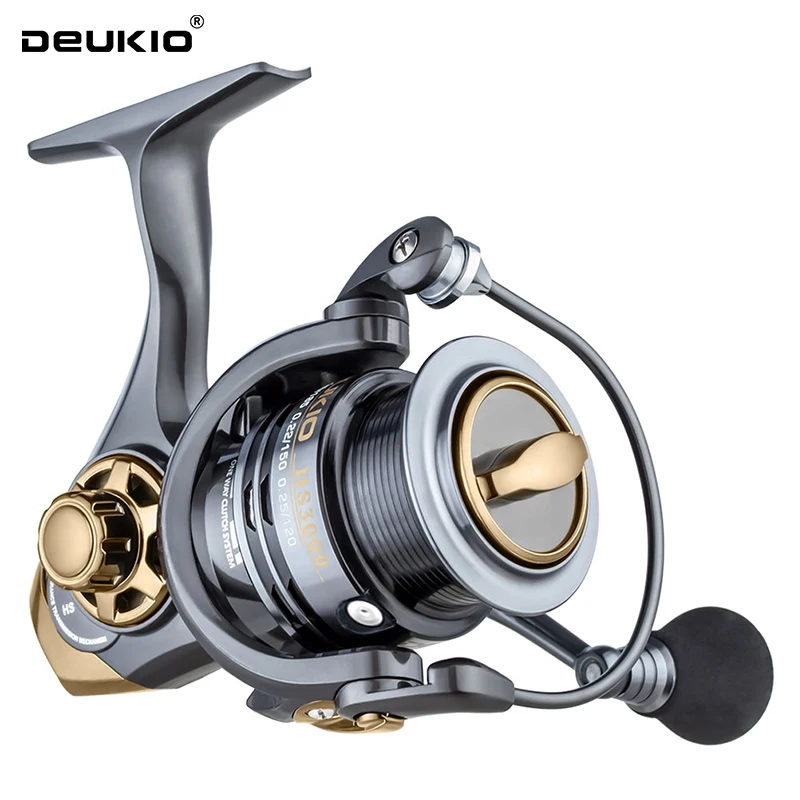 DEUKIO 2000 3000 5000 Series Fishing Reel 7.1:1 6.7:1 MAX Drag Power 18lbs Aluminum Spool Fish Alarm Spinning Reel Freshwater