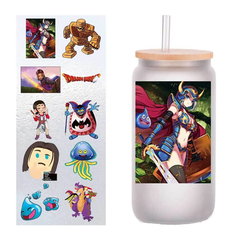 

10 pieces/pack: customized UV transfer sticker crystal label cup sticker for the Brave Fight Dragon Lott trilogy
