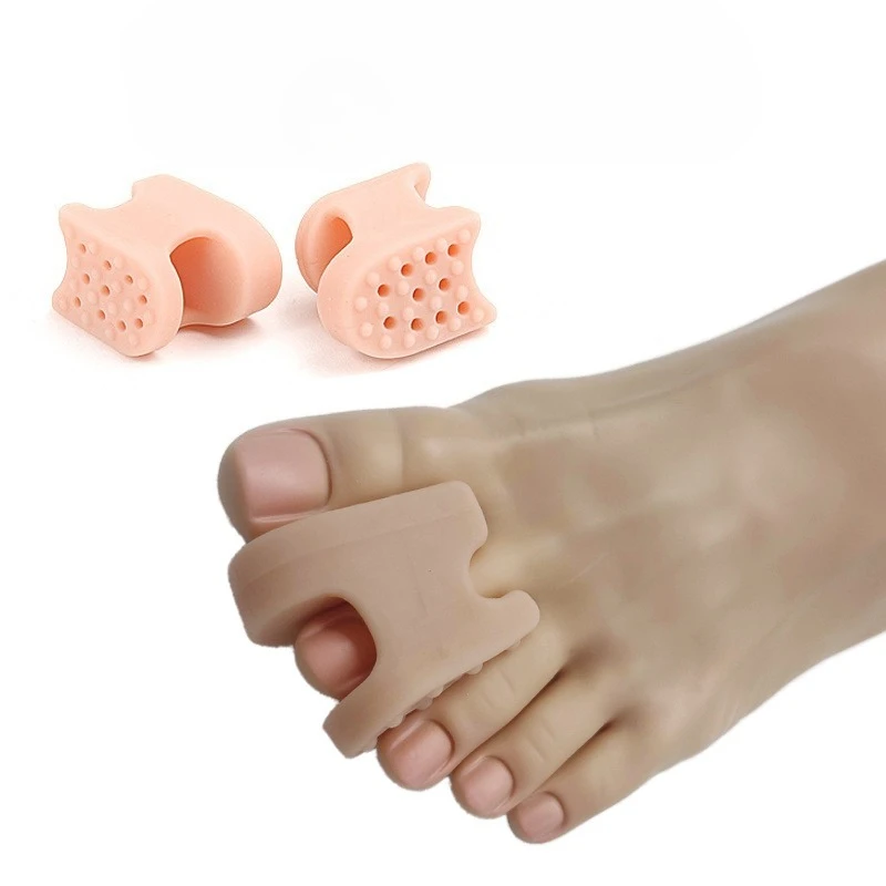 2pcs Silicone Gel Thumb Corrector Bunion Foot Toe Hallux Valgus Protector Finger Straightener Adjuster Straightener Pedicure