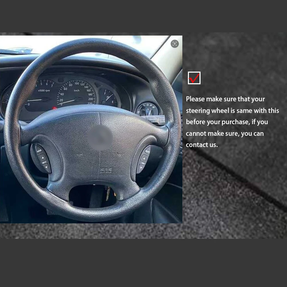 Custom Microfiber Leather Car Steering Wheel Cover Wrap for Holden VU Ute VT VX Commodore 1997-2002 Hand Sewing