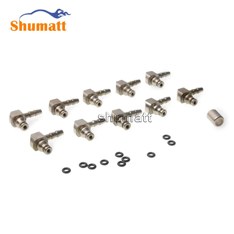 10Pcs New Made In China Good Quality Common Rail Injector Return Oil Iron Two-way Joint For 110 Series 10pcs/Bag