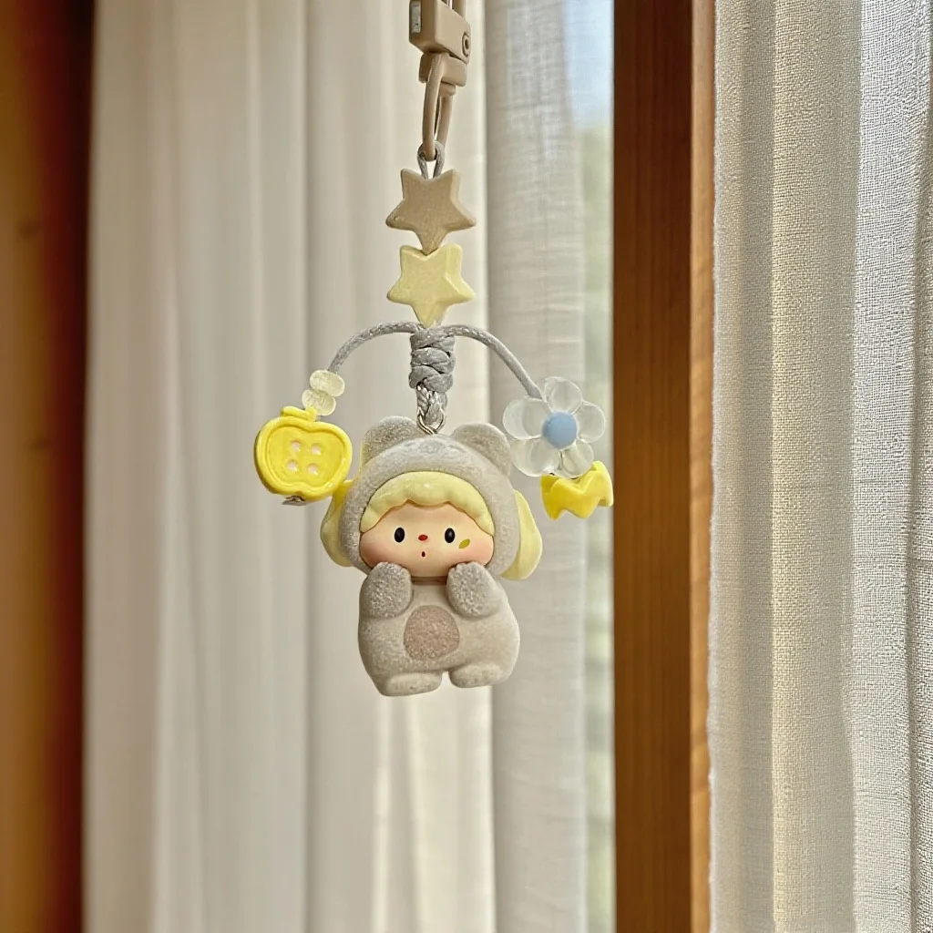 1/6 قطعة إكسسوارات رائعة على شكل قطرة الندى الصغيرة يمكنك صنعها بنفسك: حلقات مفاتيح متخصصة إبداعية وسحر على طراز الدوبامين