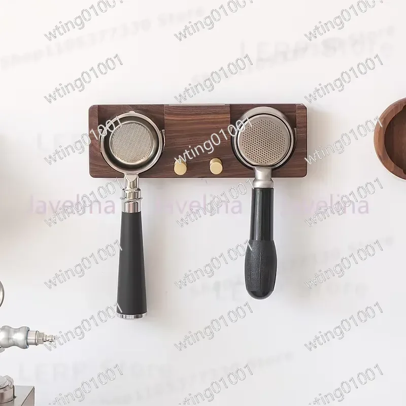 for Dual Handle 58mm Portafilter Holder No Drill Wall Mount Rack for Espresso Machine Accessories Bar Counter Organizer