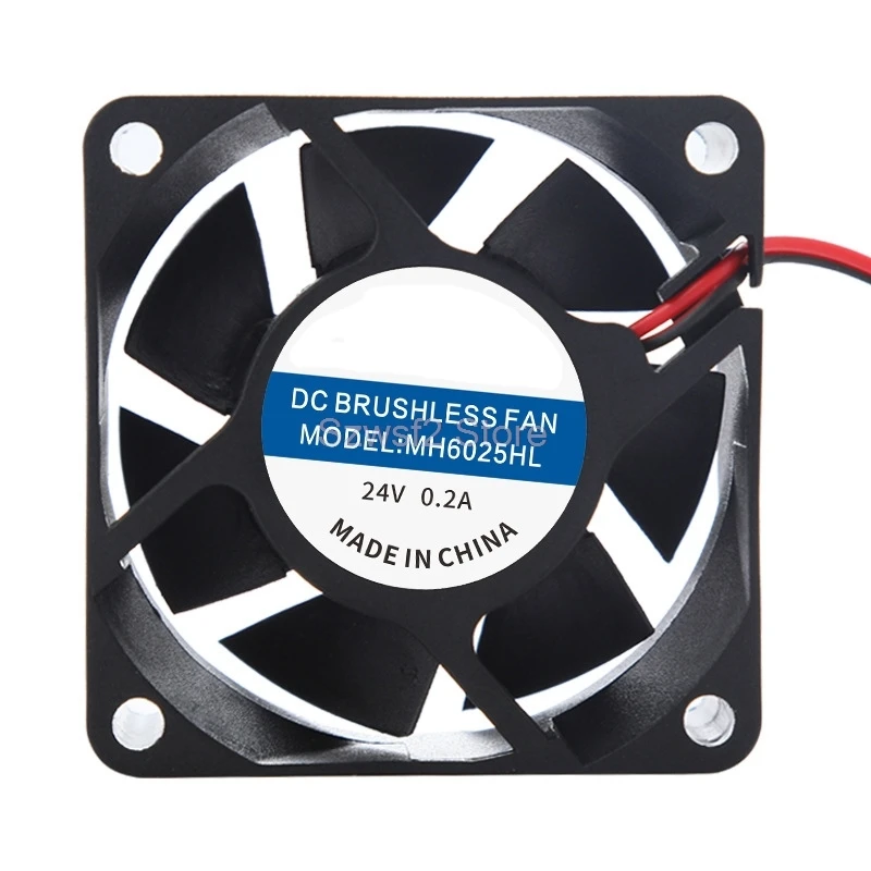 

6025 мм вентилятор постоянного тока с гидравлическим подшипником 5 В 12 В 24 В 3D печать автомобильный светильник машина для ароматерапии DC охлаждающий вентилятор E2