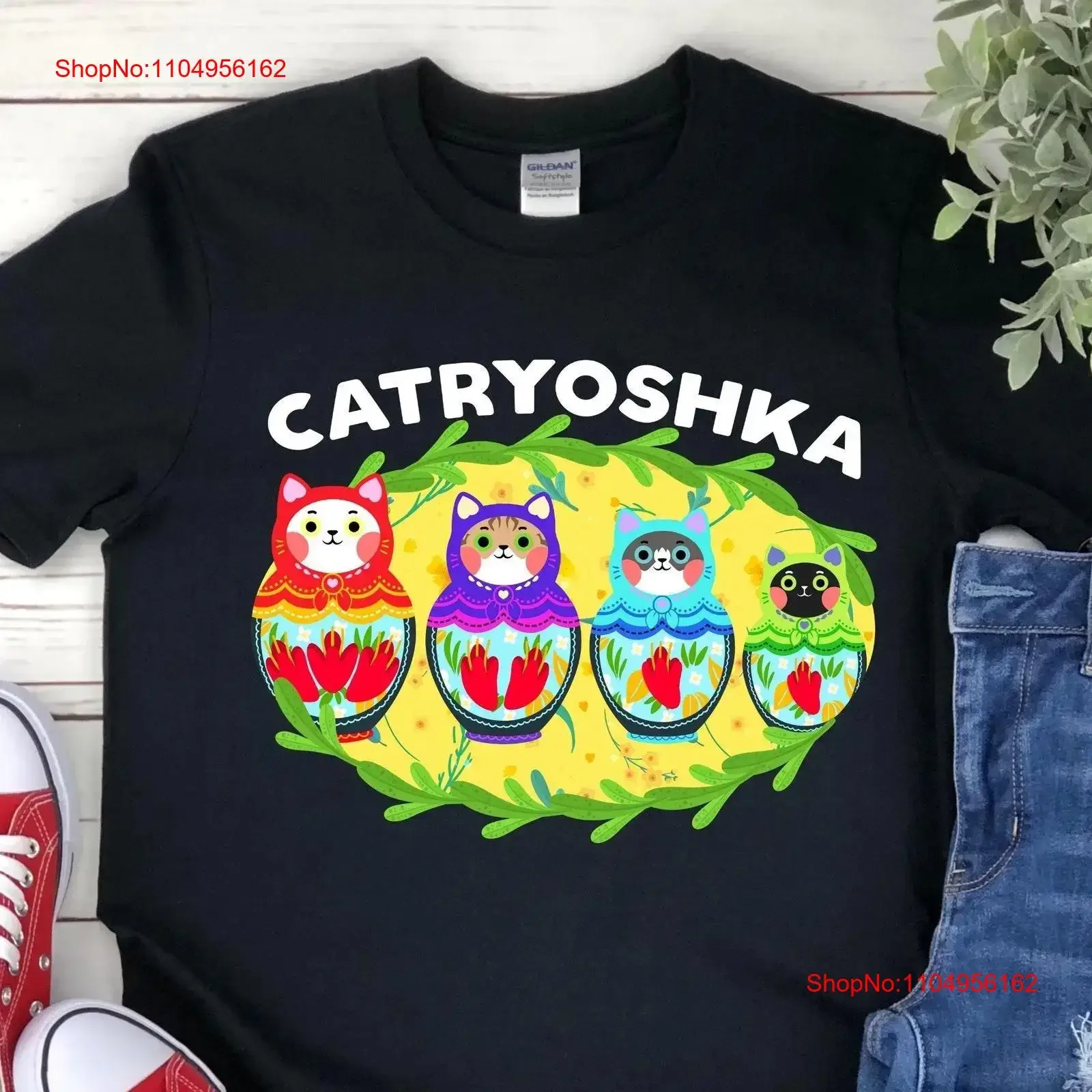 Matryoshka gato catryoshka muñeca rusa anidadas gatos Babushka Russkaya Futbolka Babulya Mamushka camiseta suéter vintage lavado