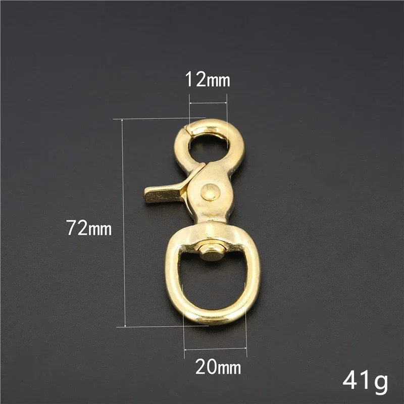 Meetee 2/5 Stück 10–38 mm Schnallen aus reinem Messing, Karabiner, Metall, Hundehalsband, Hakenklammern, Gepäckgurte, zum Aufhängen, Schnappschnalle, Nähzubehör