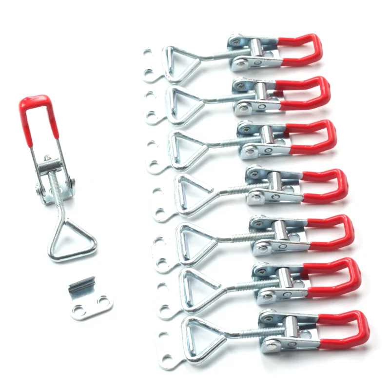 

For Anti-Slip Push Pull Toggle Clamp 8PCS Iron Galvanized Adjustable Toggle Clamp Catch Clasp Quick Release Clamp
