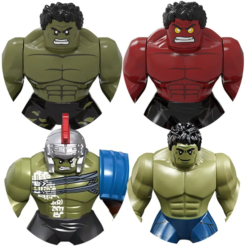 Super Heroes 8.5CM Big Size Ragnarok 3 The Incredible HULK Thor Thanos Model Building Blocks Enlighten Toys For Children