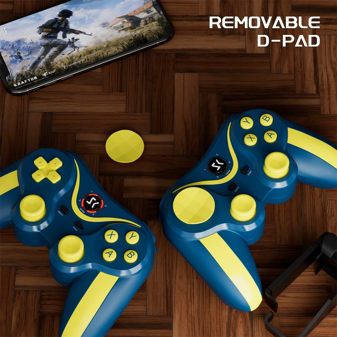 ISHAKO Gamepad Android kontroler bezprzewodowy Bluetooth 2.4G klucz mapowania Joystick idealny dla PS4 dla iOS przełącznik TV, pudełko PC Gam