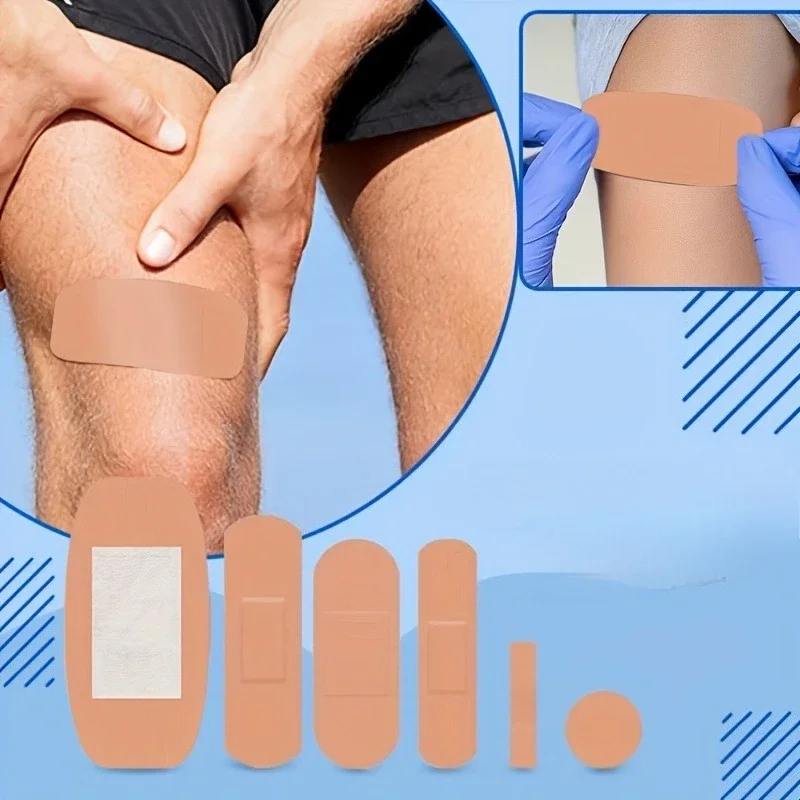 50 Stück verschiedene PE-Stoffverbände, flexible selbstklebende Fingerspitzen-Punktverbände, verschiedene Größen für die Wundversorgung, Erste Hilfe und Heimgebrauch – Detail 6