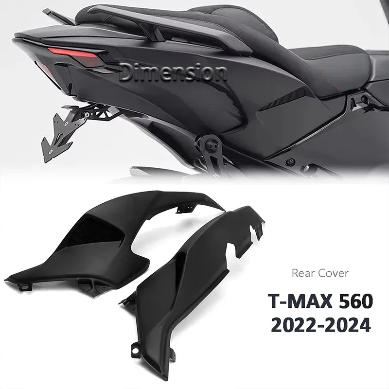 

Motorcycle Rear Side Cover Breathable Decorative Protector Panel Kit Black For YAMAHA T-MAX 560 T-MAX560 TMAX560 2022 2023 2024