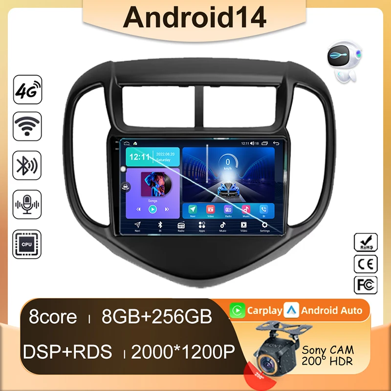 

9 inch For Chevrolet Aveo Sonic 2017 - 2021 Car Radio Navigation Android Auto Video No 2din DVD Player Carplay Head Unit Stereo
