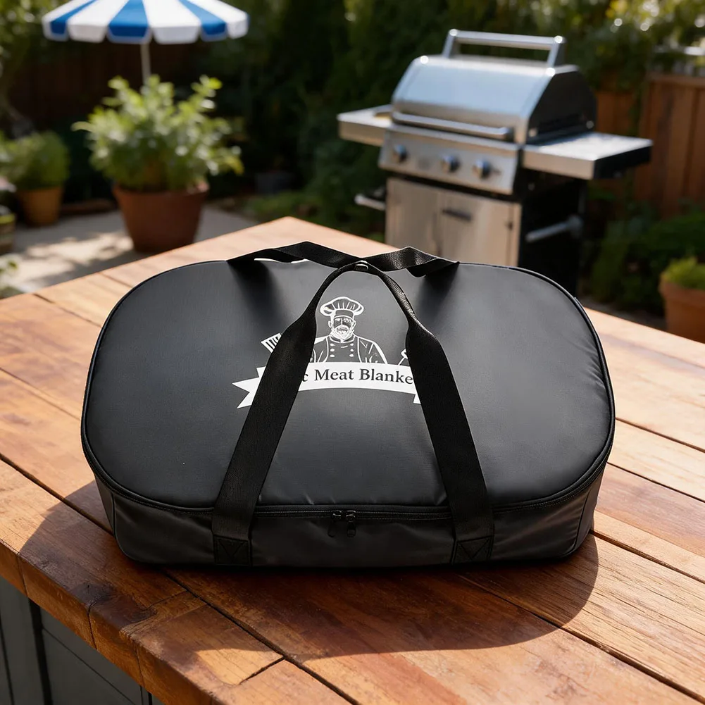 Large Brisket Holder BBQ Resting Bag For Meat Resting Phase 6-layer Insulation System Extra Large Capacity Dual Carrying Handles
