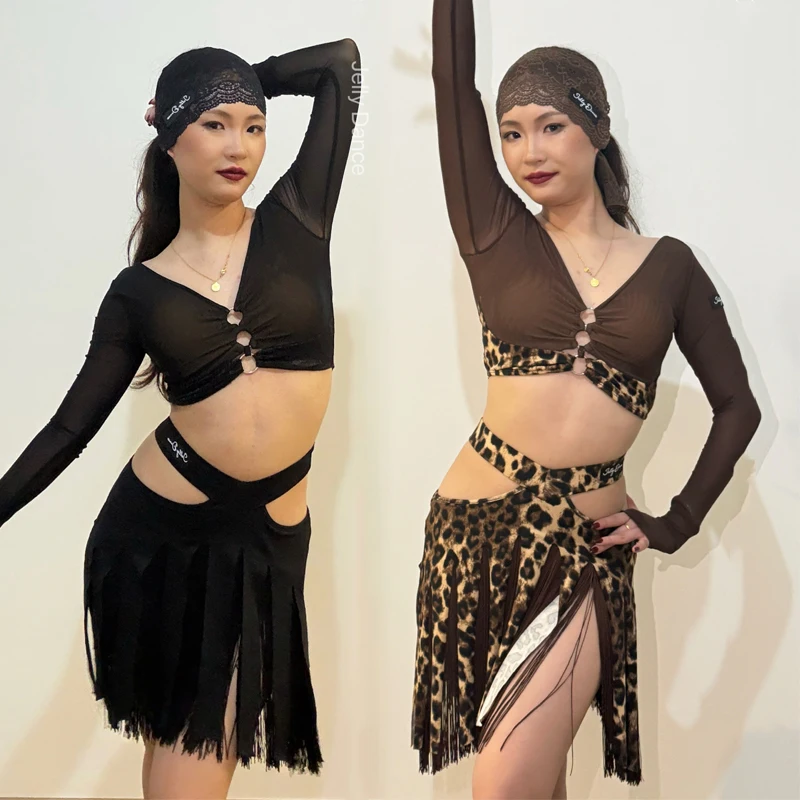

Adults Latin Dance Training Suits Women'S Latin Dance Competition Costume Female Rumba Ballroom Dance Performance Wear SL15587