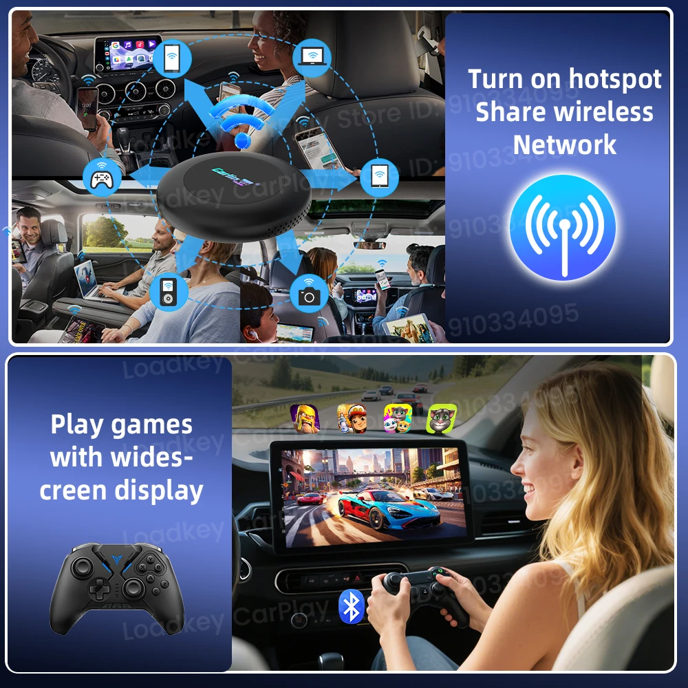 128G Carlinkit Ultra2 Android 15 CarPlay Ai Box Wireless Android