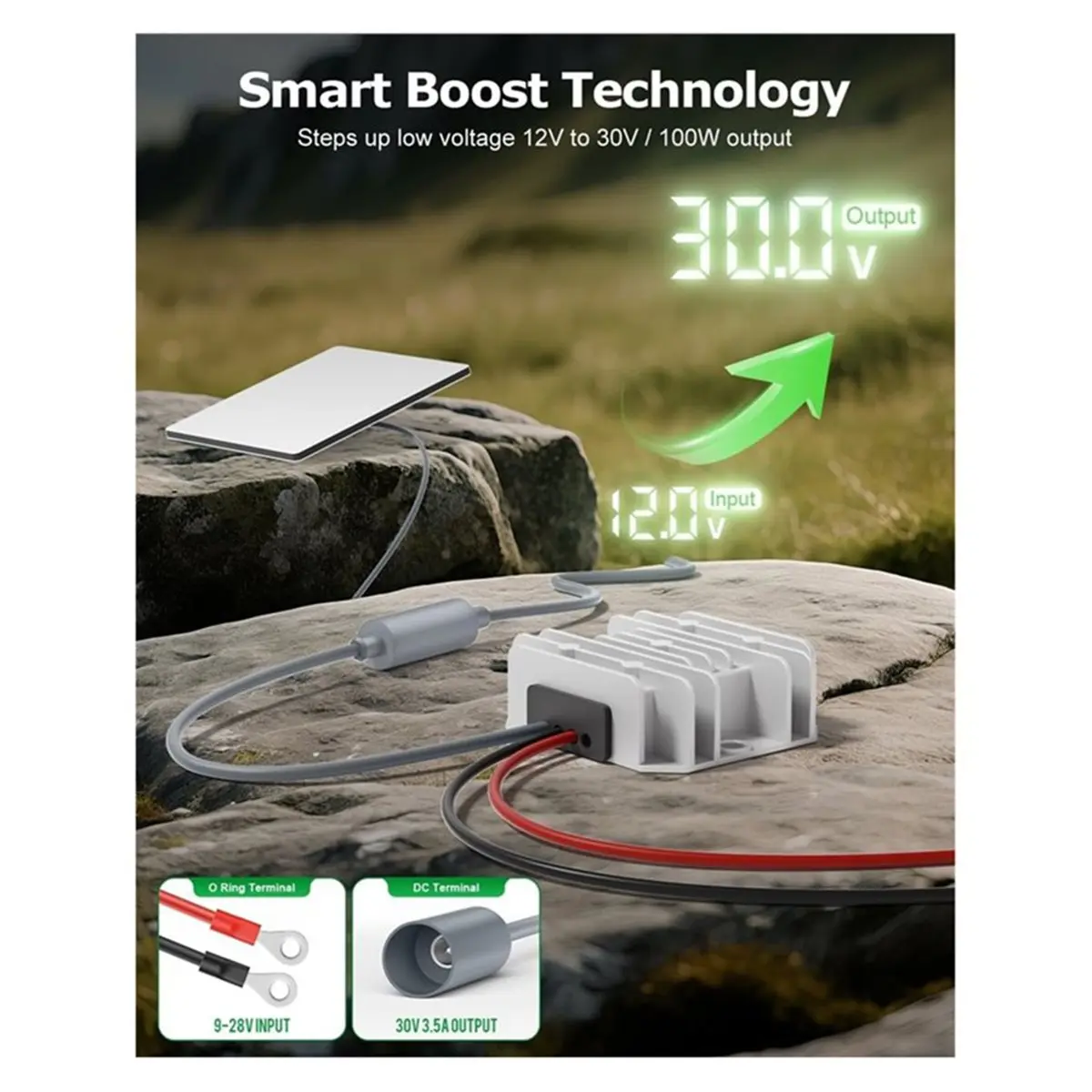 Picture 6: (A91P] AT82-Smart Boost 12V to 30V 3.5A DC Step Up Converter for Mini 12V Adapter Power Supply , Stable Voltage Module