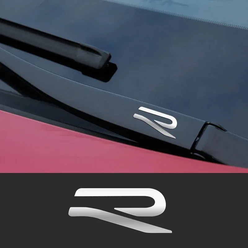 New R logo Car Reflective Window Wiper Emblem Decor Decals Stickers For VW Volkswagen Golf 8 MK8 VW GOLF Polo TOURAN Accessories