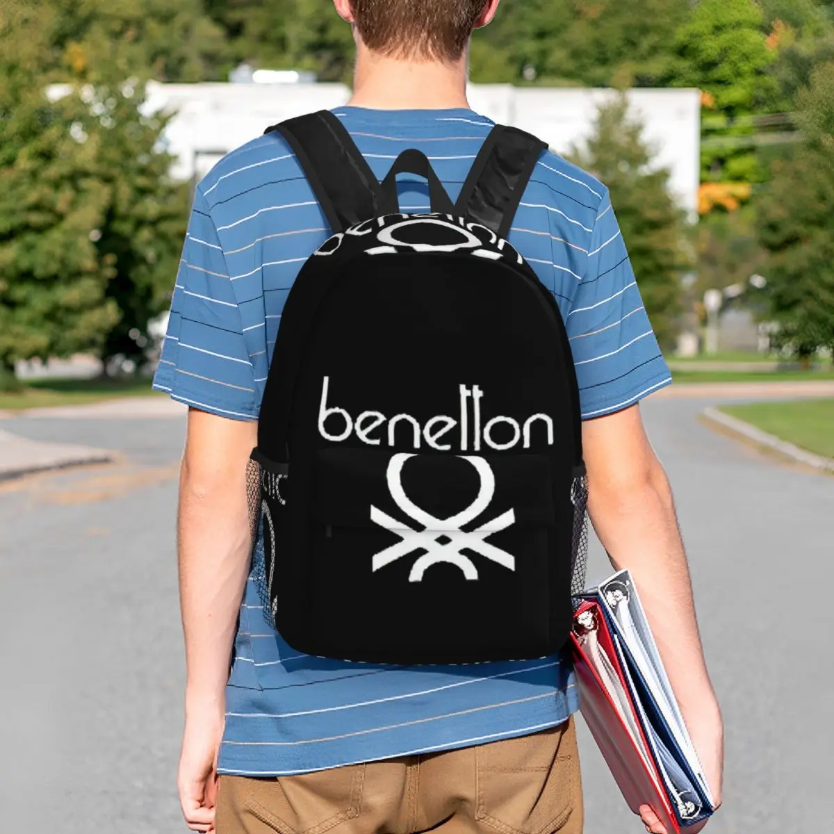 Benetton Formula Team 80s Collection Backpack Student BookBag Men Women School Bag Computer Shoulder Bags