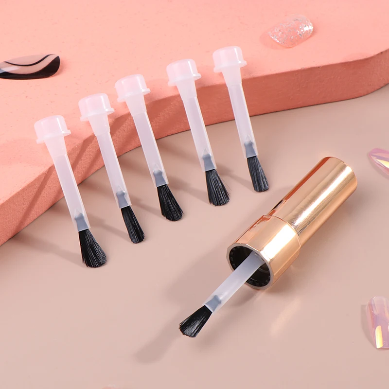 25 ชิ้น/กล่องทิ้งเล็บแปรงเล็บขวดเปลี่ยนแปรงเล็บแปรง Liquid Applicators เล็บเครื่องมือ