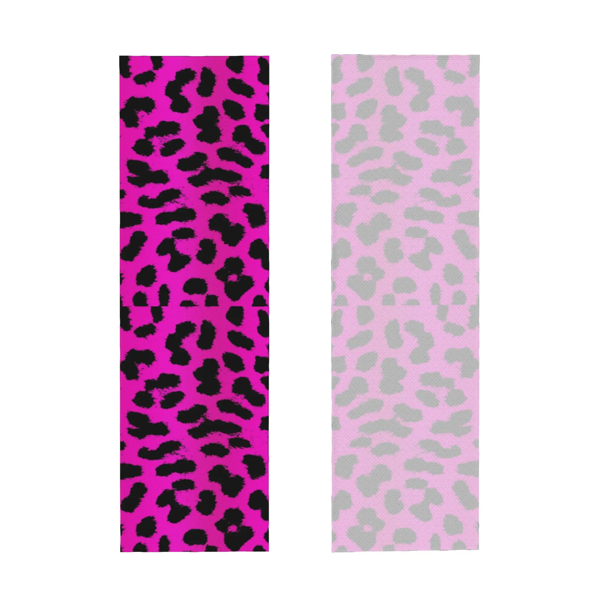 Pink Leopard Pattern Animal Cheetah Cold Exercise Towel  Yoga And Fitness Running Outdoor Activities Travelling Camping Towels