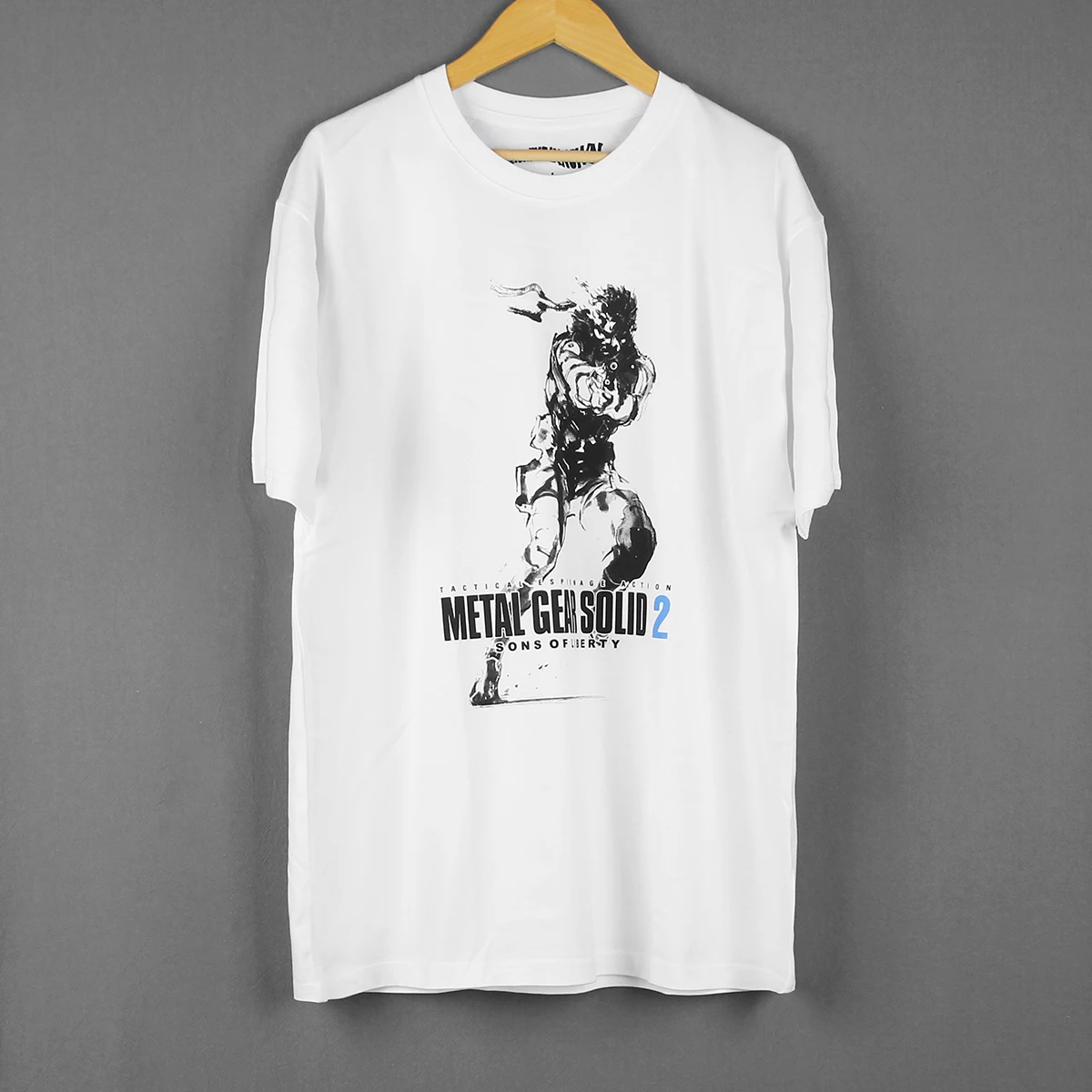 Metal Gear Solid T-Shirt Sons of Liberty Foxhound Snake Men White Summer Cotton Men\'s Clothing Short Sleeve Tee Shirt