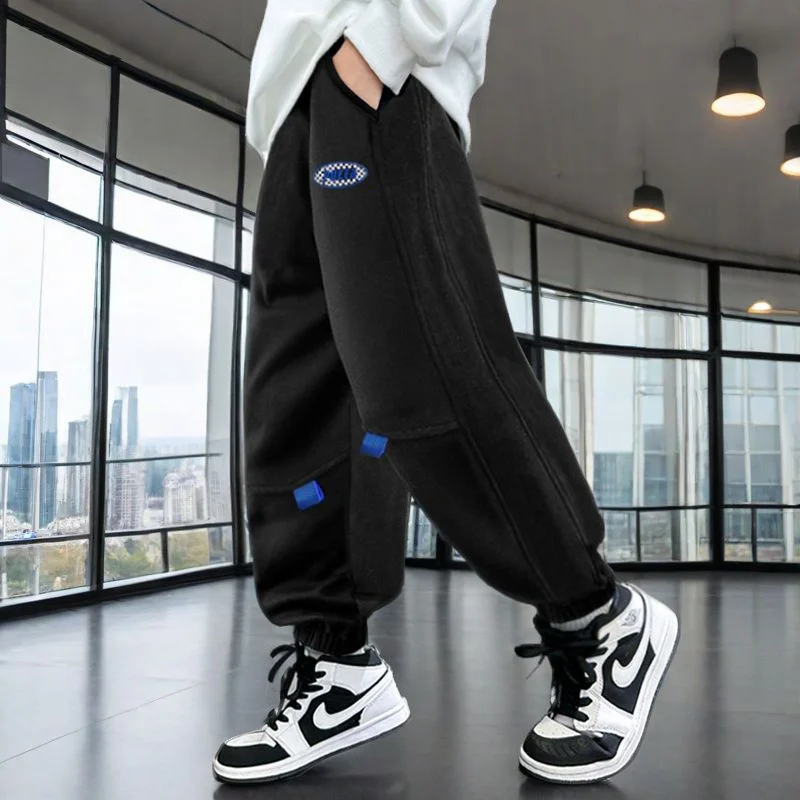 Korean Style Teens Boy Casual Sports Pants Trousers For Kids Autumn Sweatpants Clothes for Teenagers 5 6 7 9 8 10 11 12 13 14 Yr