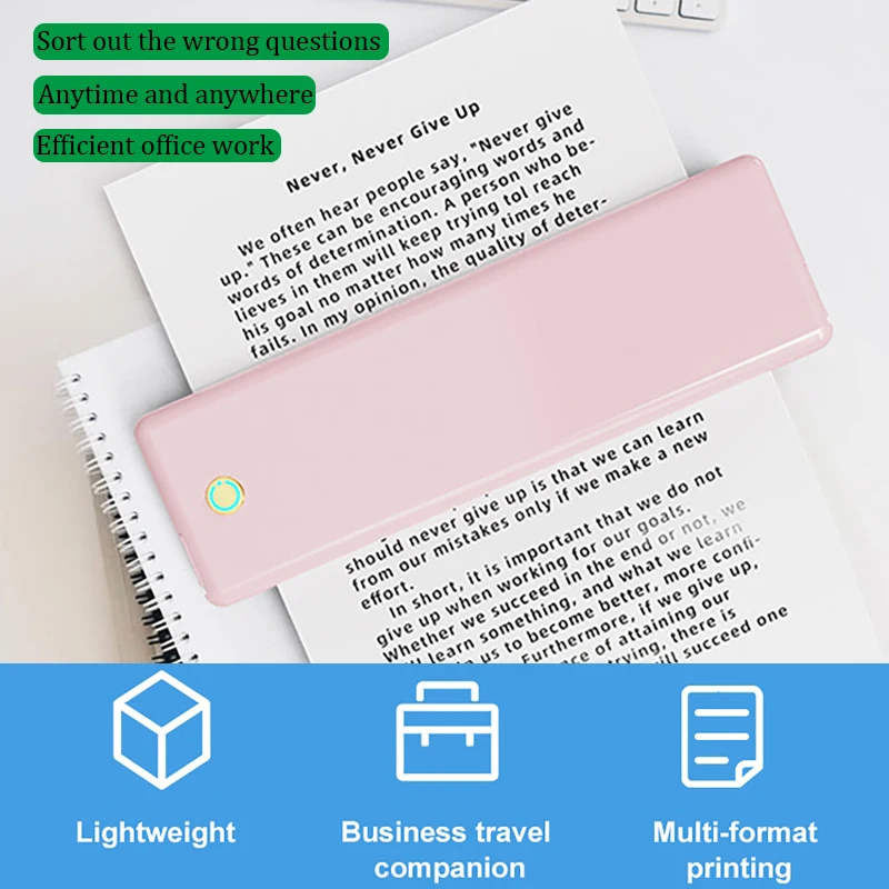 A4 Thermal Printer Bluetooth Portable Printers for Contract PDF Document Photo Picture Study Office Wireless Printing Machine